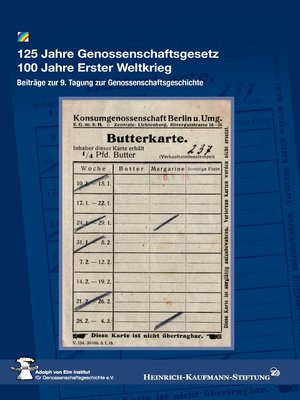 cover image of 125 Jahre Genossenschaftsgesetz 100 Jahre Erster Weltkrieg